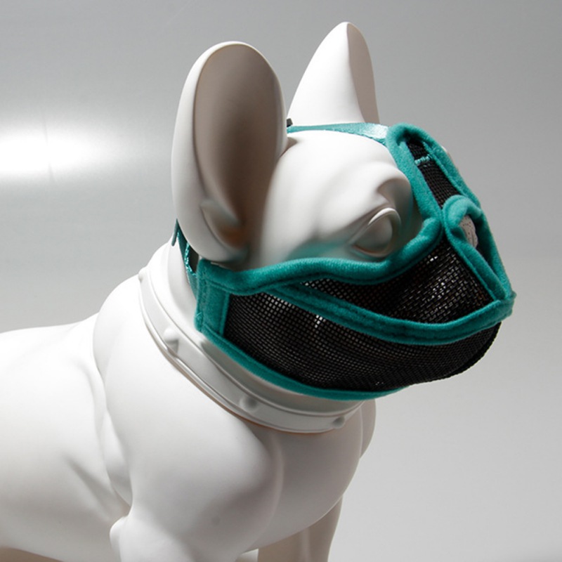 Short Snout Pet Dog Muzzles Adjustable Breathable Mesh French Bulldog Pug Mouth Muzzle Mask Anti Stop Barking Supplies