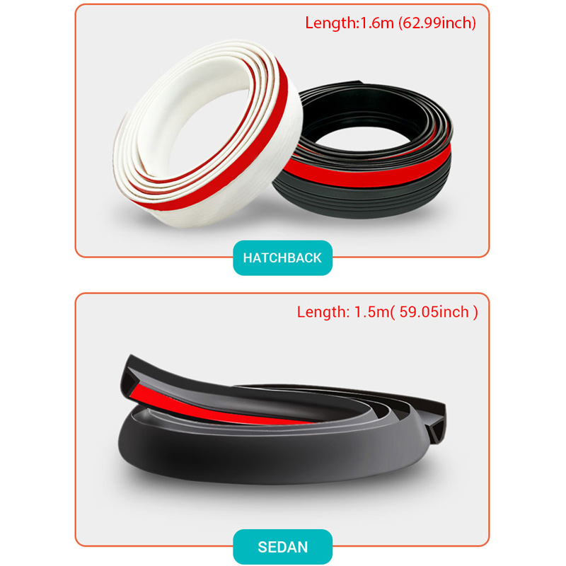 Car Trunk Lid Gap Seal Strip Rubber Trunk Sealing Strip for Sedan SUV Hatchback Anti Dust Waterproof Weather Strip Accessories