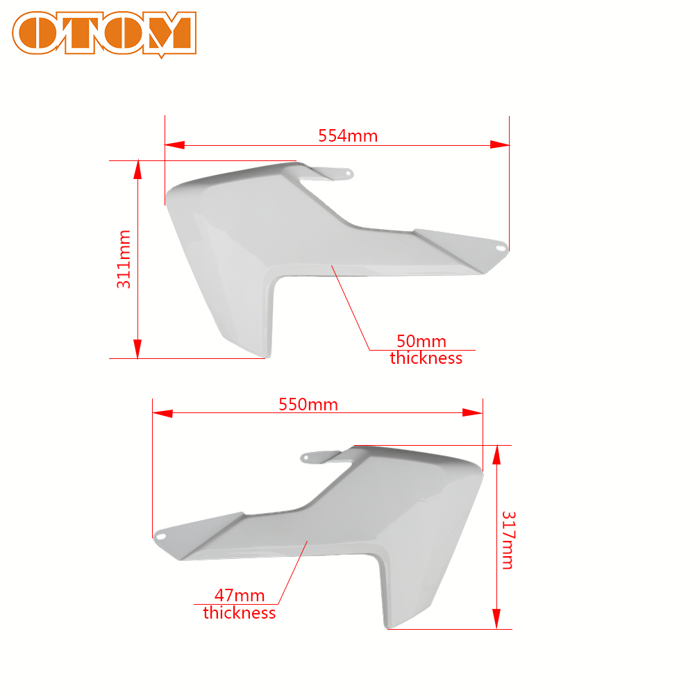 OTOM Motorcycle Plastic Front Side Spoiler Kit Radiator Shrouds For Husqvarna FC250 FC350 FC450 FX350 FX450 TC125 TC250 TX300
