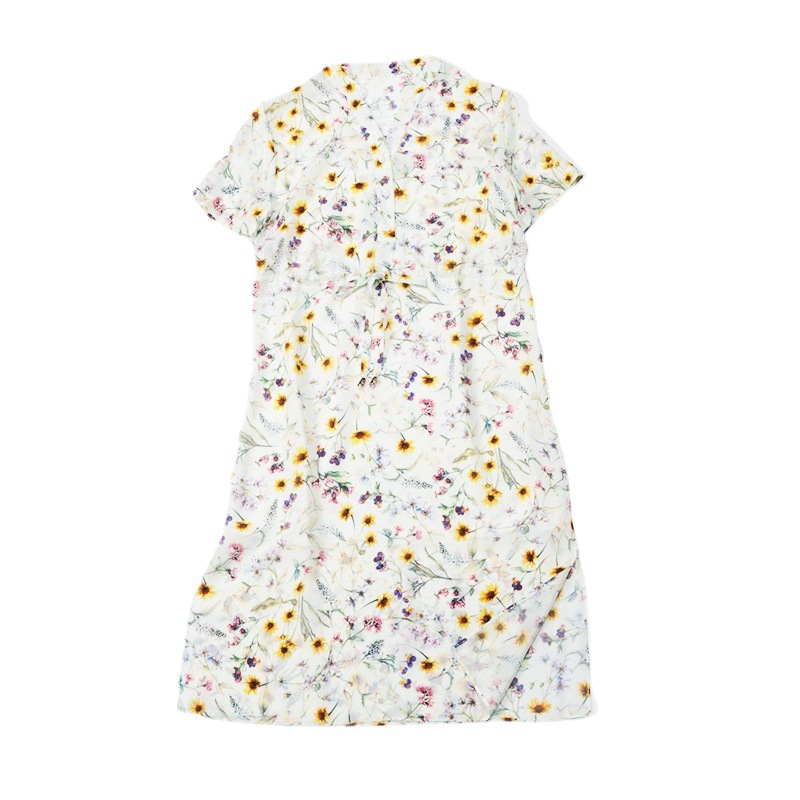 N.F409M90 Customization Silk Women's Autumn Dress High Quality Printed Slim Fit Silkworm Skirt Multi Color