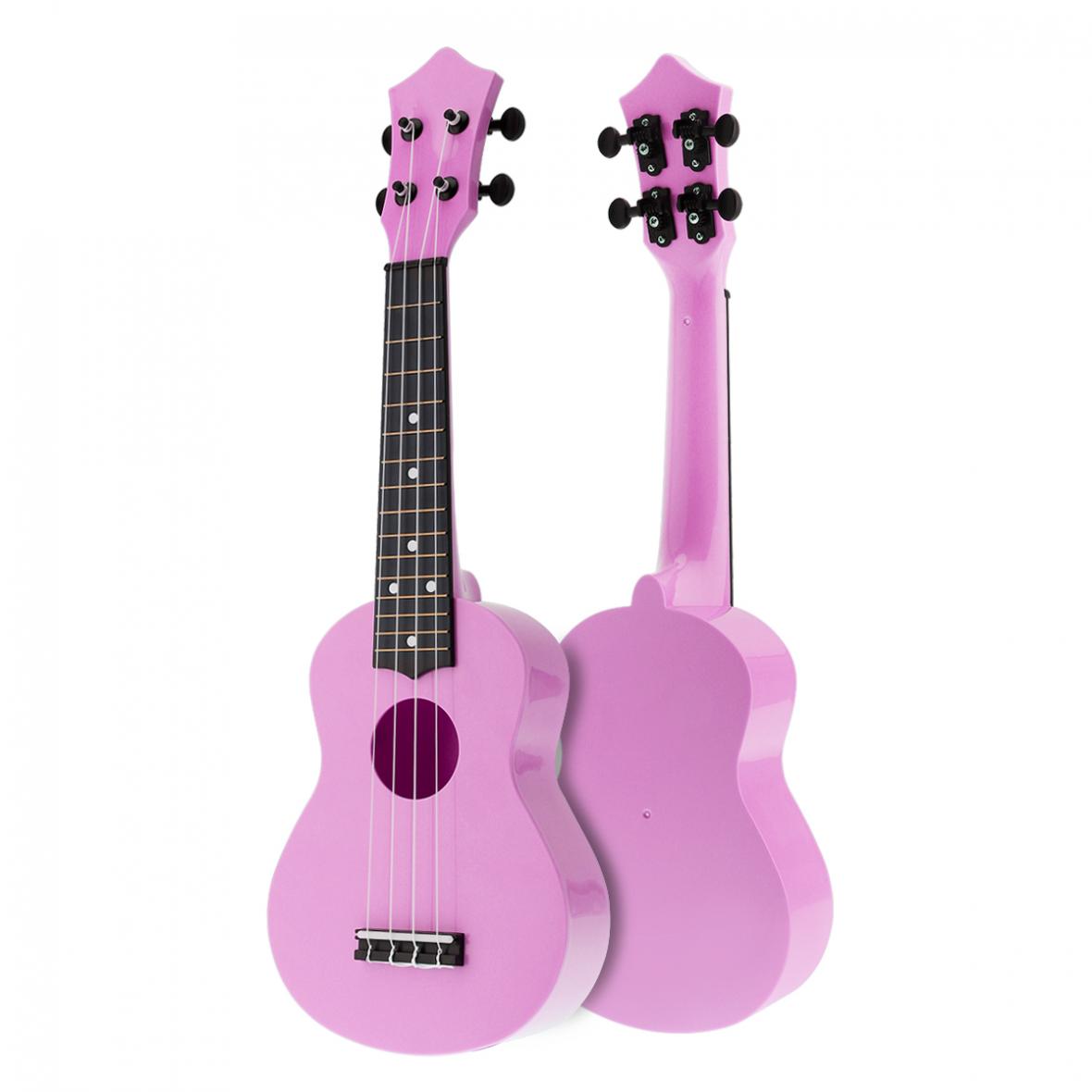 Plastic 21 Inch Soprano Colorful Acoustic Ukulele Uke 4 Strings Hawaii Guitar Guitarra Instrument for Kids and Music Beginner