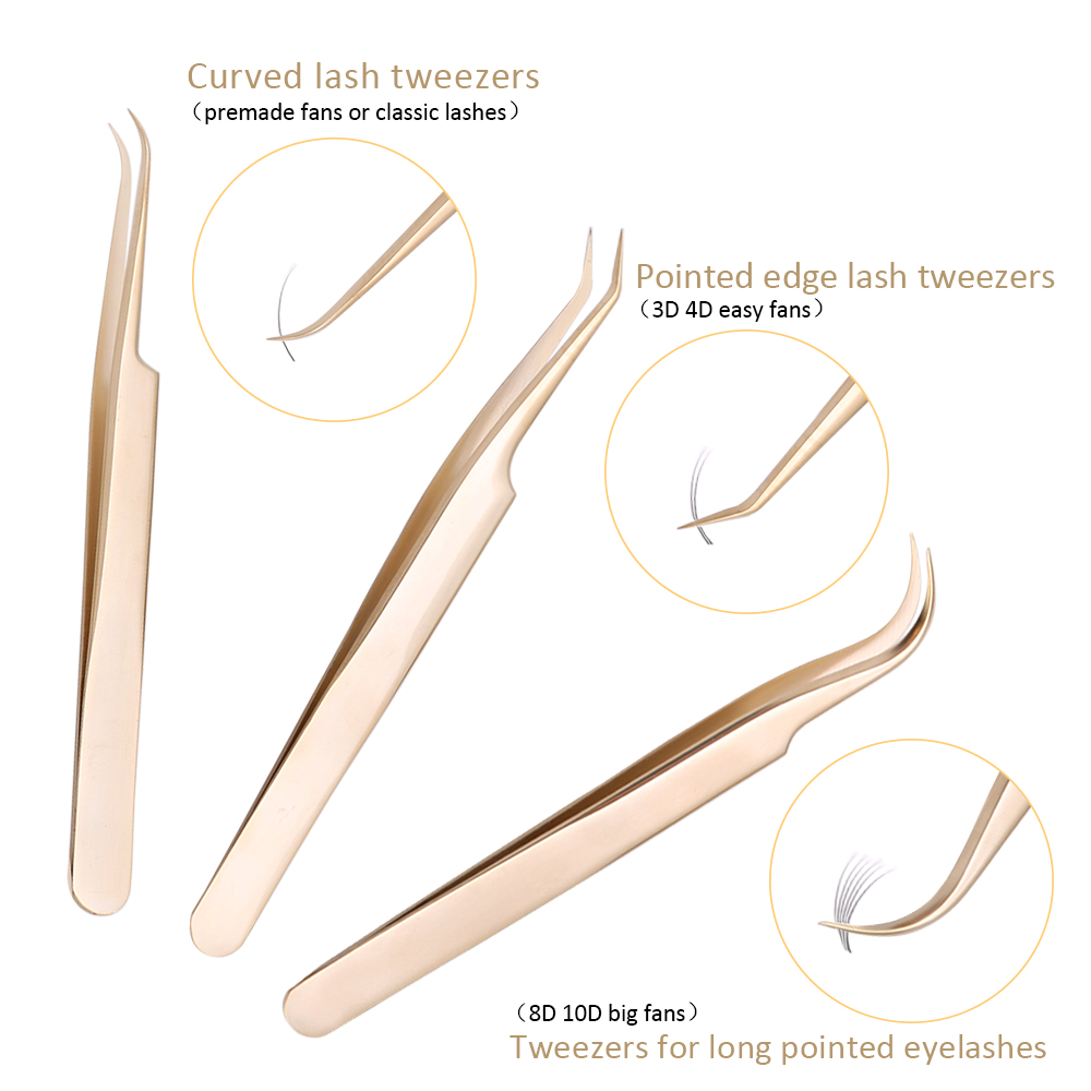 a e Premium New High Quality Style Eyelashes Tweezers Hand anti slip design Improve for D Lashes Extensions