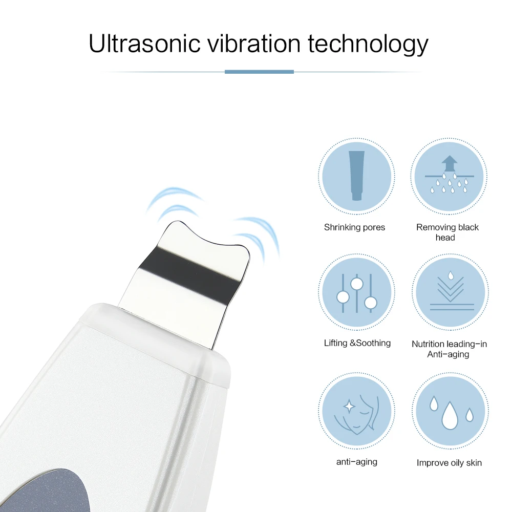 da Cleanser Scrubber Ultrasonic Skin Face Cleansing Acne Removal Pore Peeling Tone Lift ultrasonic Clean Facial Massager