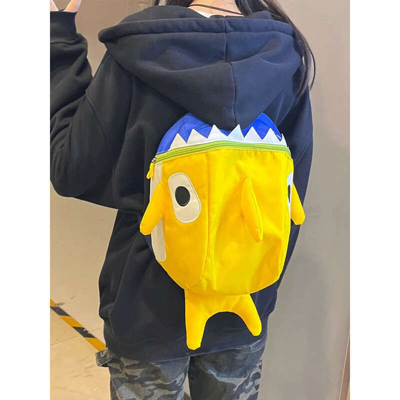 Shark high school college student, niche travel, cute and funny backpack, girls' backpack