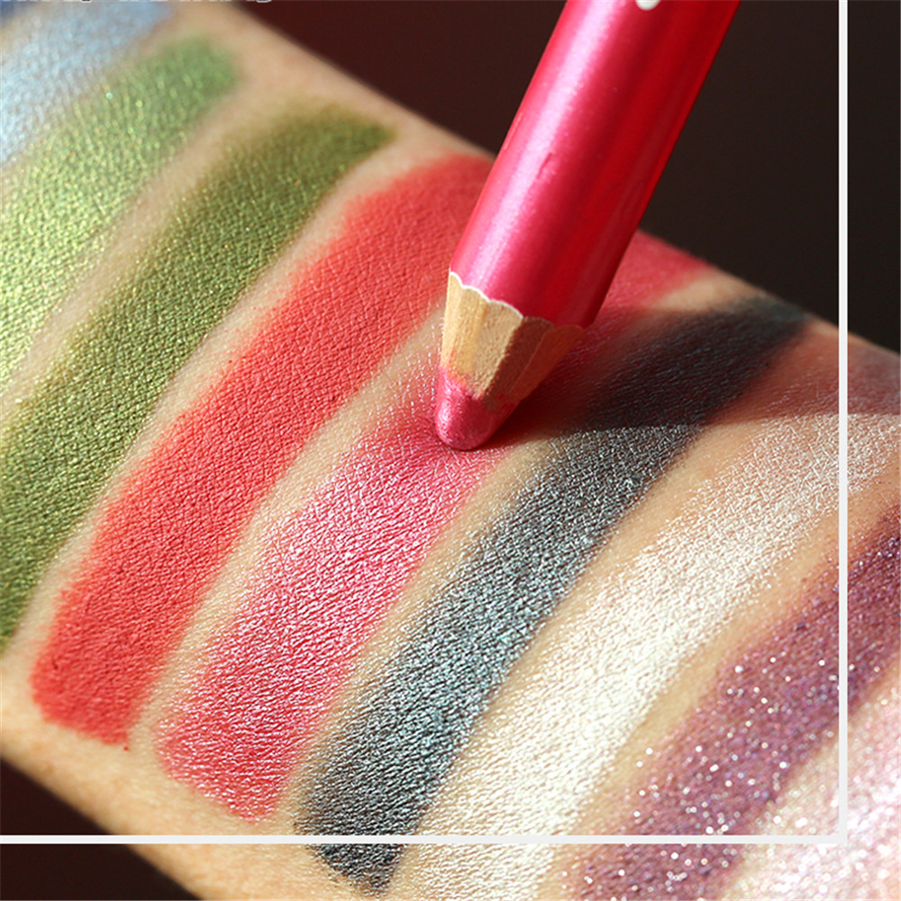 b fd Highlighter Colors Pcs Glitter Eyeshadow Eyeliner Pen Makeup Durable Sweatproof Double ended Eyes Pencil tools cil