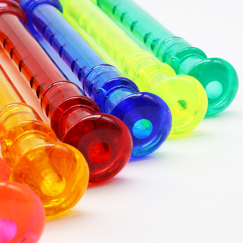8 Holes Soprano Flute with Cleaning Stick Musical Instrument for Kids Beginners Plastics Instrument Recorder 7 Colors Flutes