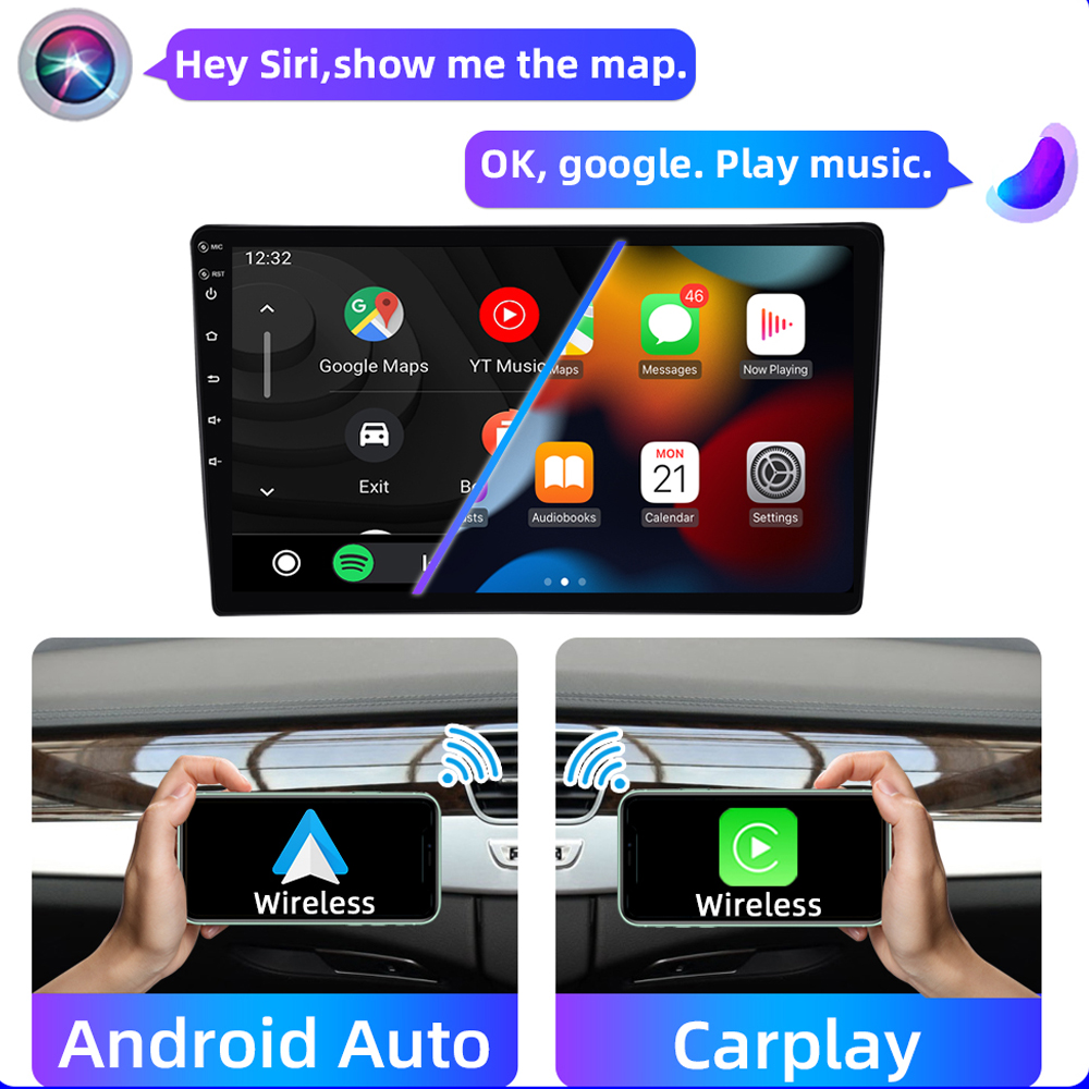 Car Radio Touch QLED Screen 10 Inch Android 13 For Toyota RAV4 LHD Radio Player 2014 2015 2016 2017 2018 Auto Carplay DSP GPS