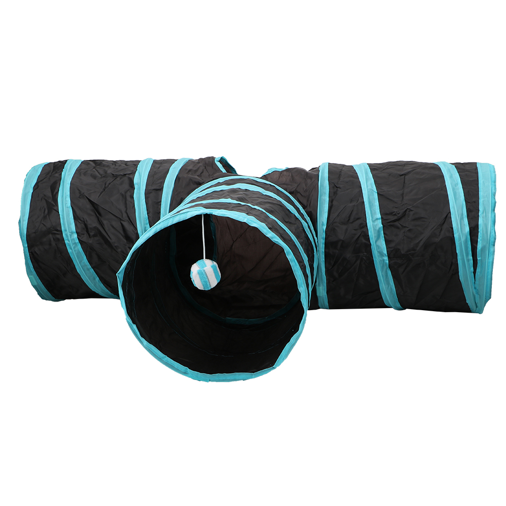 Funny Pet Cat Tunnel Tunnel Tubes 3 Holes Play Tubes Balls Pet Supplies Kitten Toys 2 Colors Foldable Storage