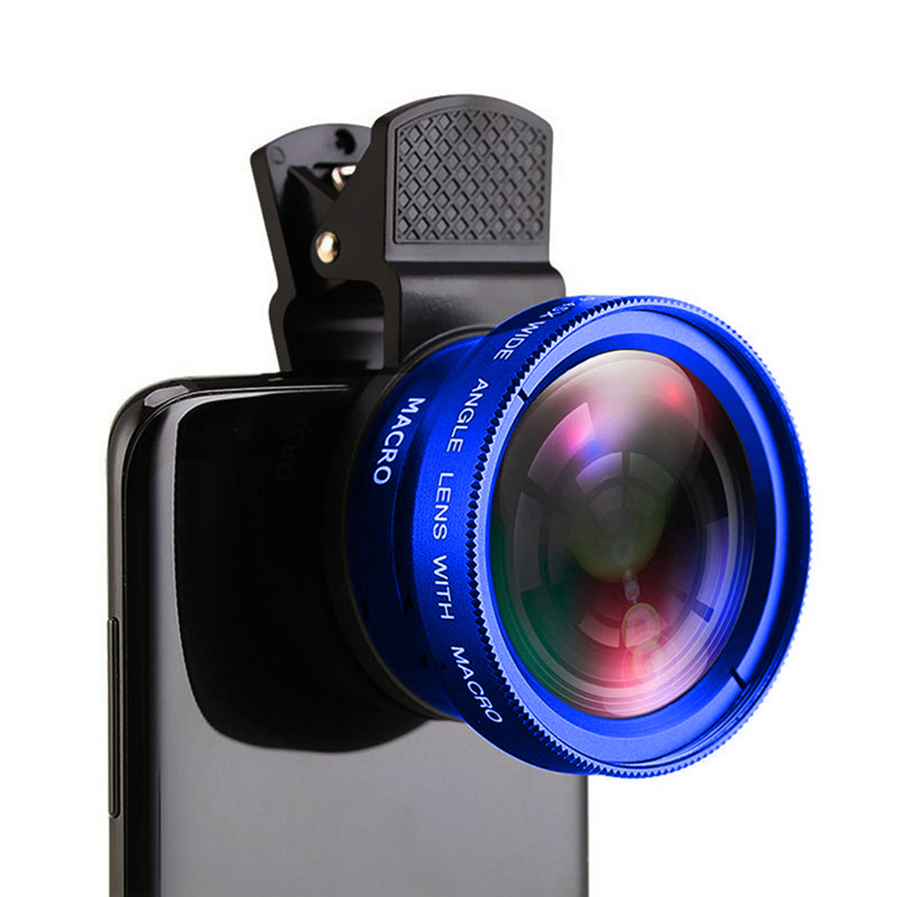 2 in 1 Lens Universal Clip Phone Lens Professional 37mm Mobile Phone Lens HD Lens Professional 0.45X 49UV