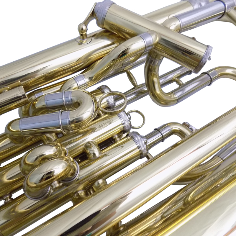 Compensating Euphonium 3+1 Pistons Brass Musical Instruments with Hard Case Mouthpiece