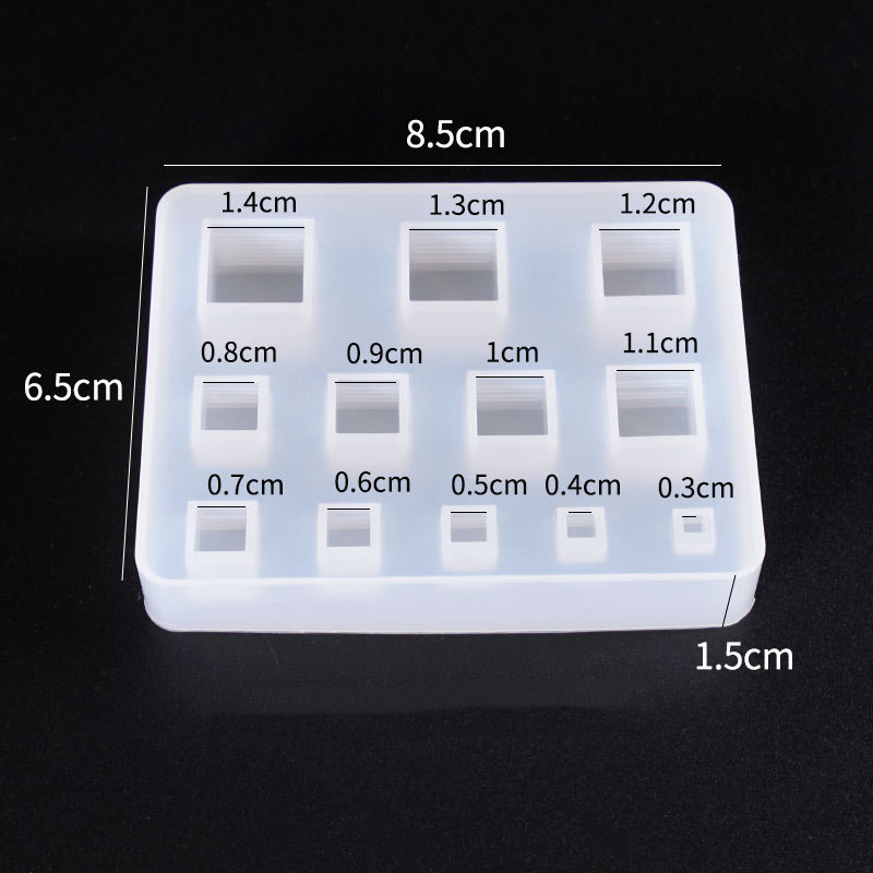 Cute beads Cube triangle Silicone Mold for jewelry making Resin jewelry tool UV epoxy resin molds decorative crafts