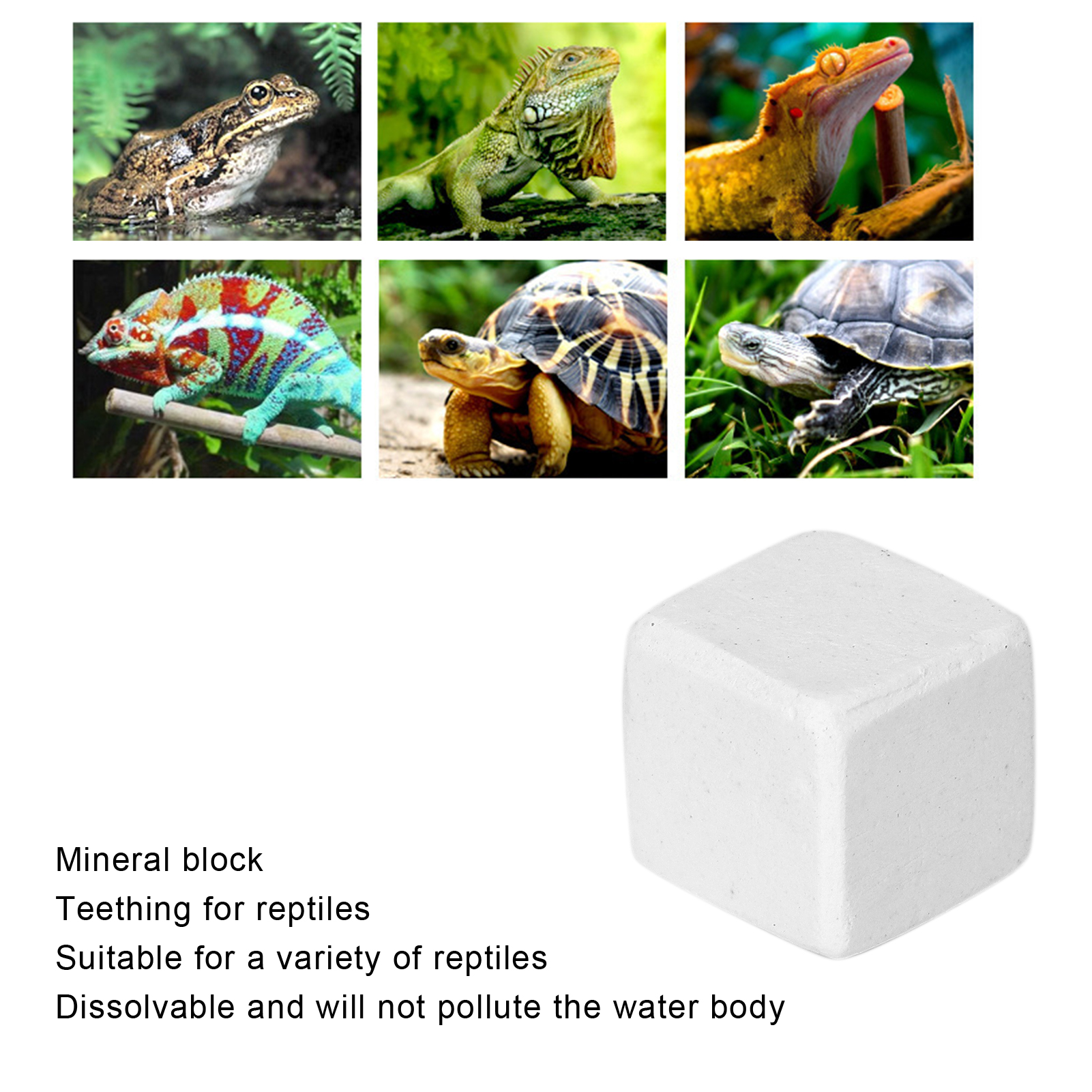 Natural Mineral Blocks for Fish Tank, Calcium Stone, Toy for Aquarium, Reptiles, 6Pcs