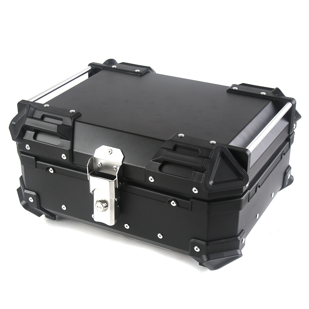 32L 45L Motorcycle Tail Luggage Storage Top Tool Box Helmet Case Trunk Key Lock Toolbox Removable Waterproof Universal Accessory