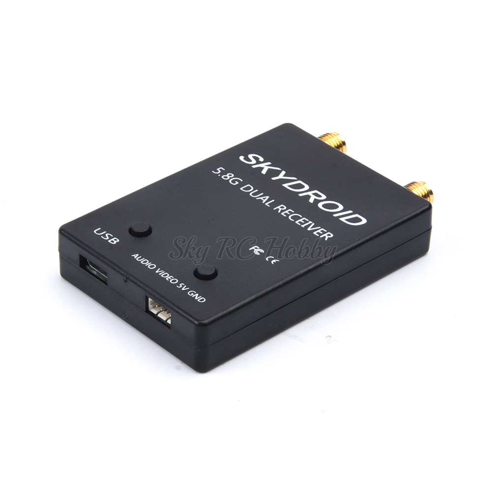 Skydroid Dual Antenna UVC Control OTG 5.8G 150CH Full Channel FPV Receiver with Audio for Android Smartphone RC Drone Parts