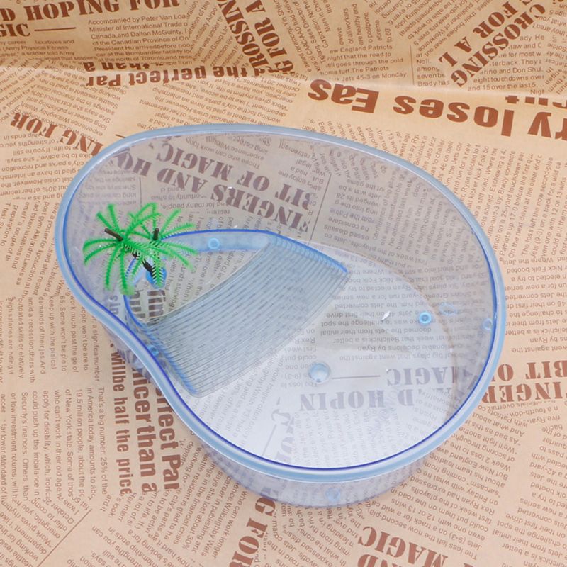 Plastics Terrarium Small Turtles Tanks Aquarium Basking Island with Ramp