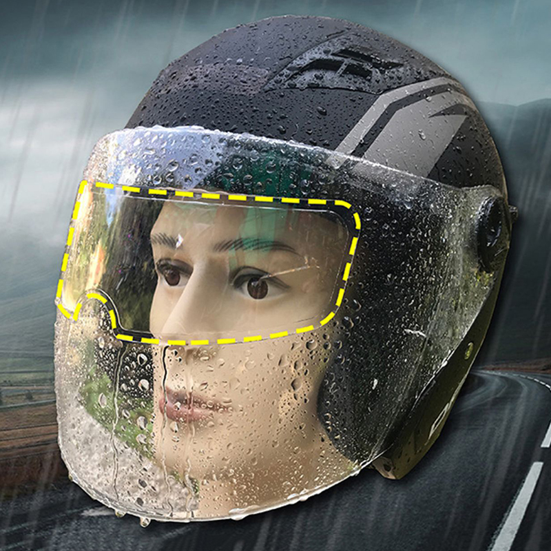 Motorcycle Helmet Anti-Fog Rainproof Film Durable Nano Coating Sticker Anti-Fog Film Safety Driving Moto Helmets Accessories
