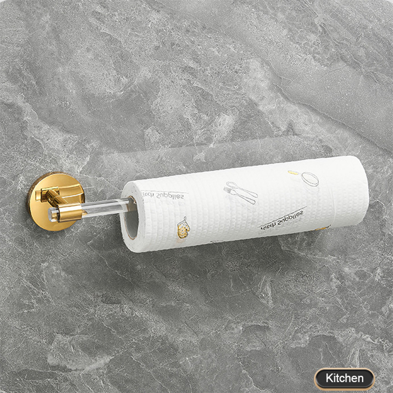 YCRAYS Gold Silver Bath Towel Bar Roll Tissue Paper Holder Rack For Bathroom Shelf Hanger Toilet Toiletries Kitchen Accessories