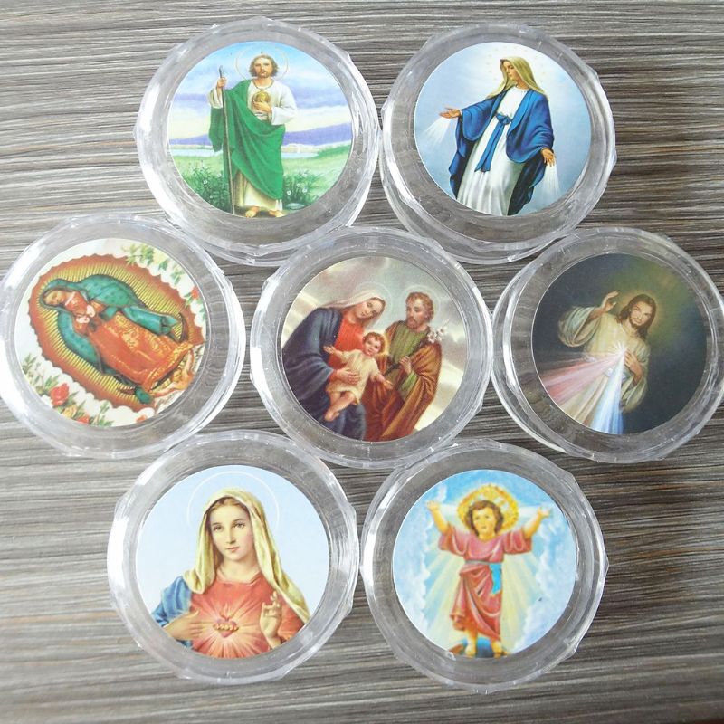 10pcs Plastic Storage Box for Round Beads Catholic Rosary Cross Religious Necklace Jewelry Bracelets