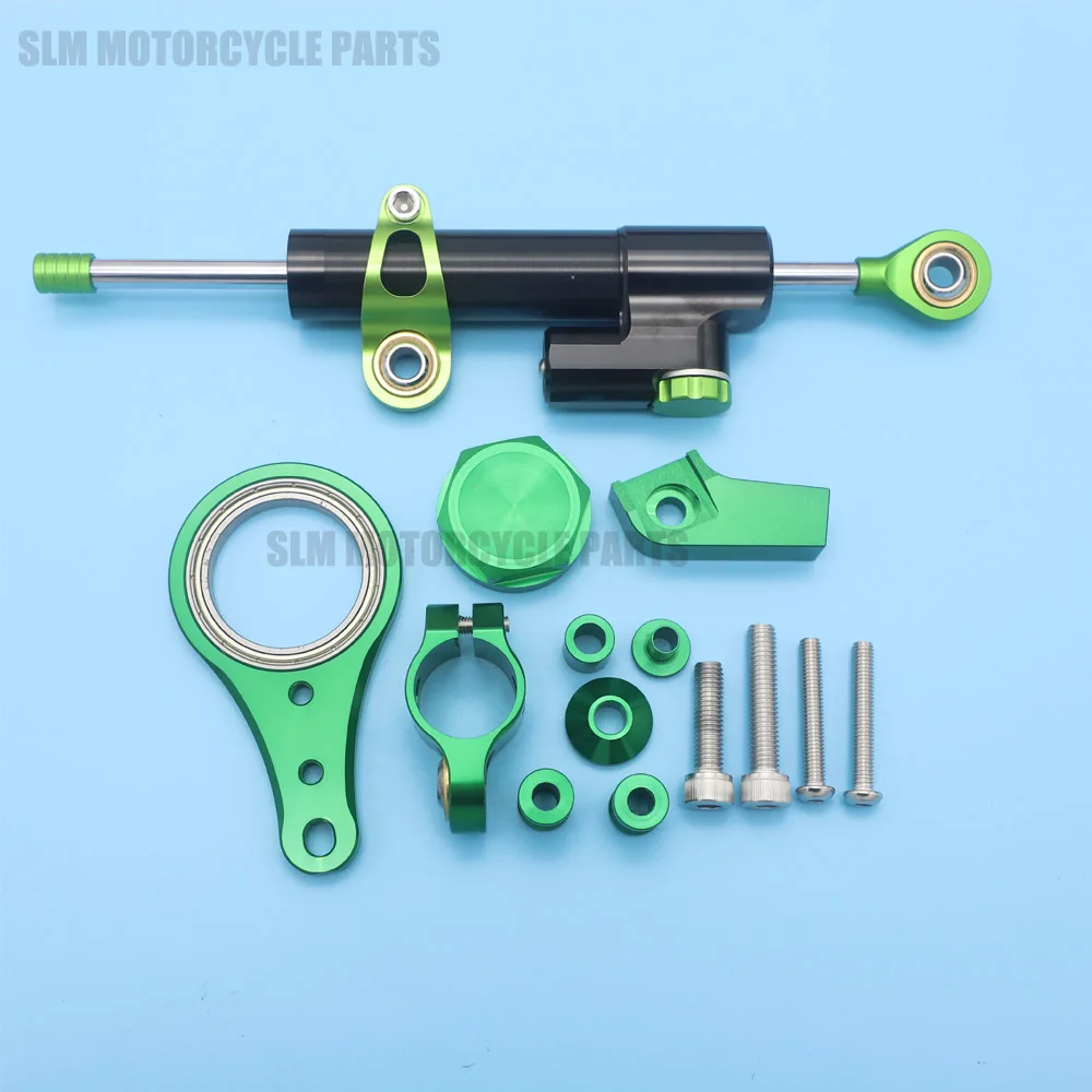 Motorcycle Steering Damper Stabilizer with Bracket Support For Kawasaki ZX6R 636 2005 2006 Accessories