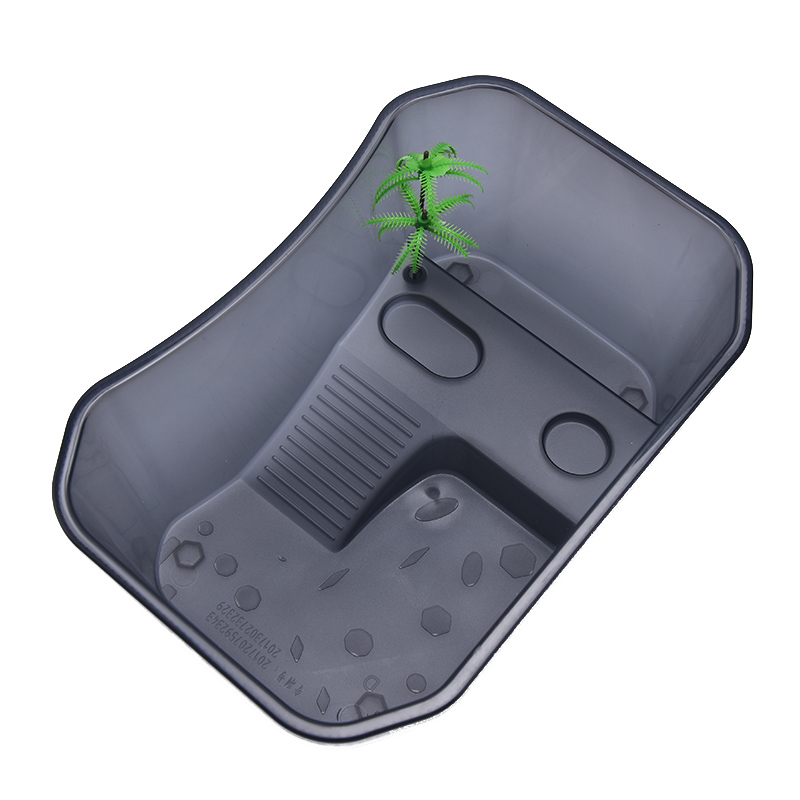 Reptile Vivarium Box for Turtle Tortoise Feeding Box with Basking Platform Tank