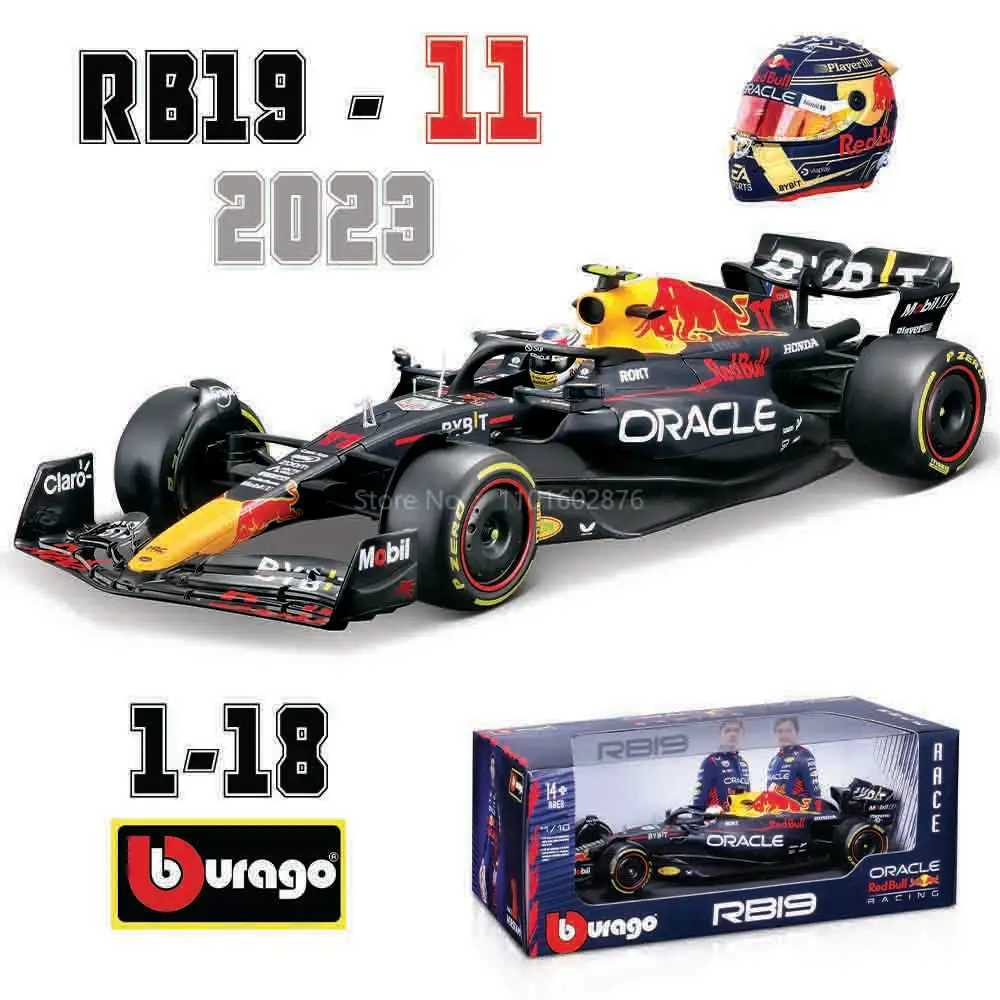 Bburago 8 2023 F1 Red Bull Racing RB19 1# Verstappen 11# Perez racing model simulation car model alloy car toy collectionXJ241109