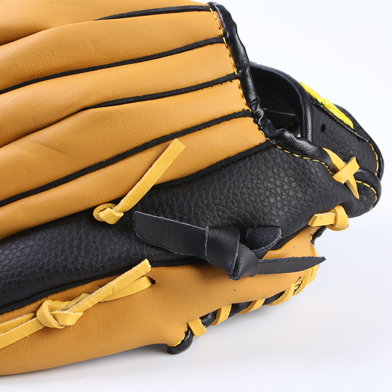 Genuine Leather Baseball Gloves for Men School Match Adults Youth Train Brown Baseball Glove Mitt Sports Equipment 11.5 "/12.5"