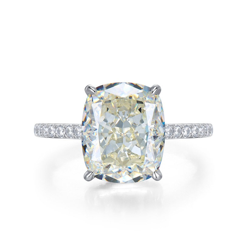 2024 Top Sell Genuine 100% 925 Sterling Silver Luxury Jewelry Narural White Moissanite Diamond Party Elegant Women Wedding Engagement Band Ring Gift