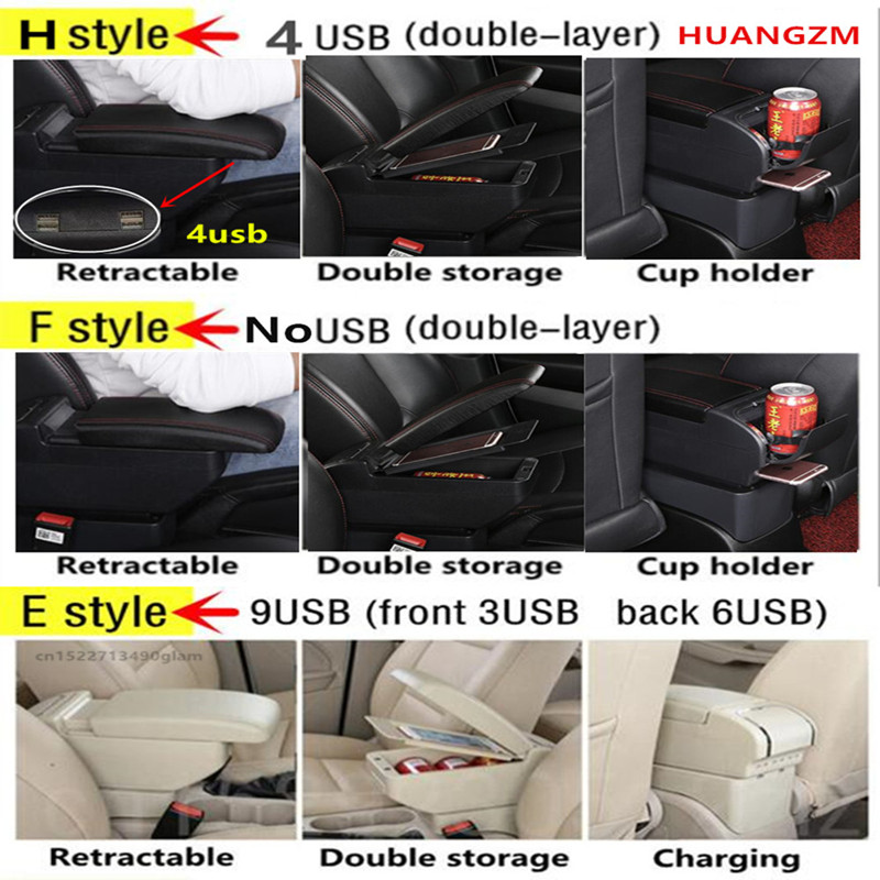For Chevrolet Cruze/Holden Cruze 2009-2015 Armrest Box Center Storage box Interior Retrofit USB charging Car Accessories