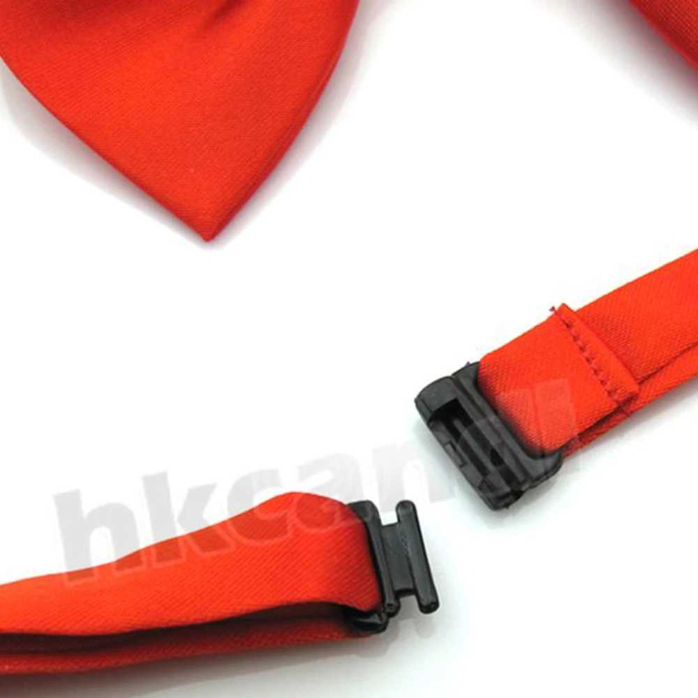 solid Adjustable womens butterfly tie Hot Selling polyester silk Bordeaux bow ties Formal commercial red BC023X241109