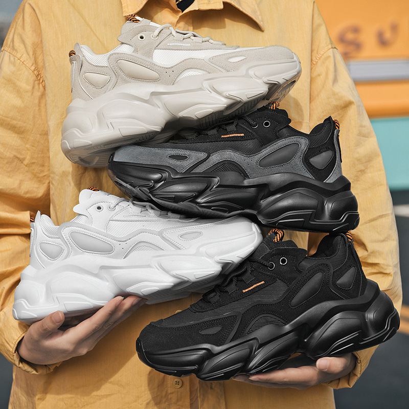 Men's new breathable personalized couple casual shoes street photography sports height increasing trendy shoes fashionable and versatile thick so