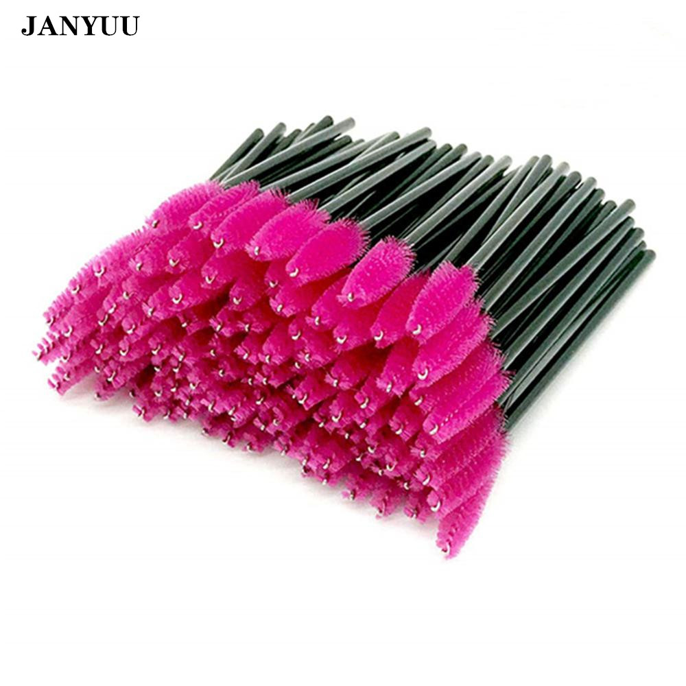 fa Eyelash New Rose pcs Brush Cosmetic Disposable Eyebrow Mini Mascara Wands Applicator Makeup Beauty Tools