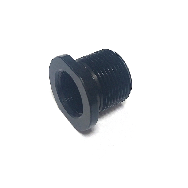 New Black Aluminum 5/8-24 to 1/2-28 adapter fitting 5/8x24 to 1/2x28