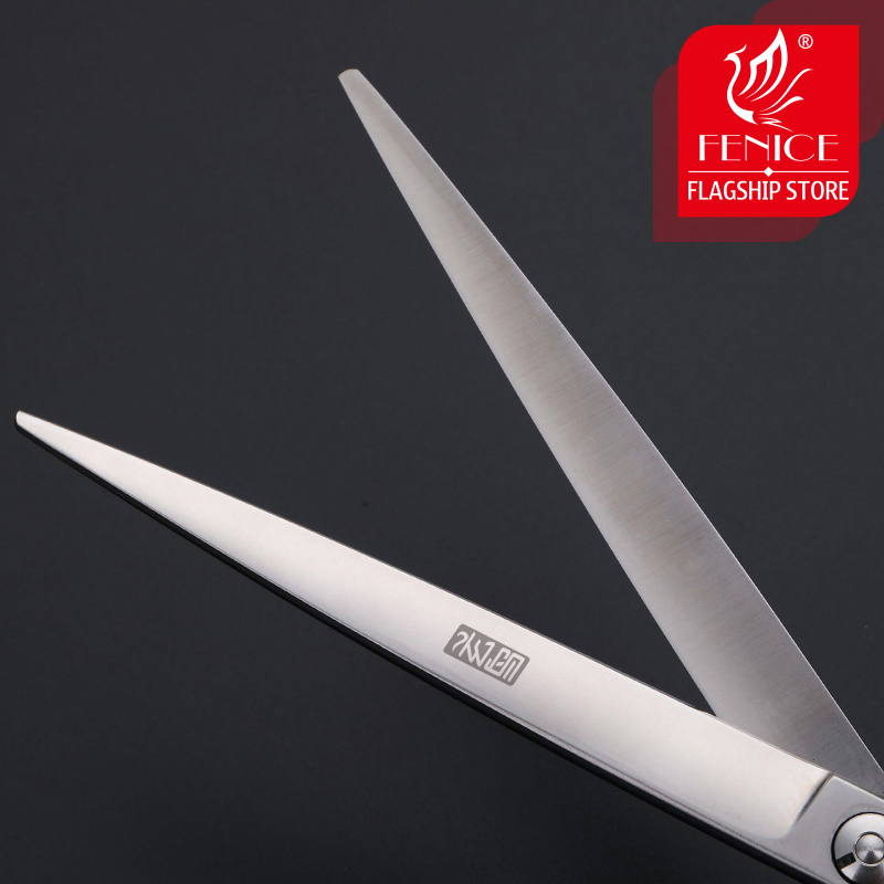 Fenice 7.5 inch Professional Dog Straight Scissors Pet Grooming Scissors Cutting shears kits with Non-slip handle