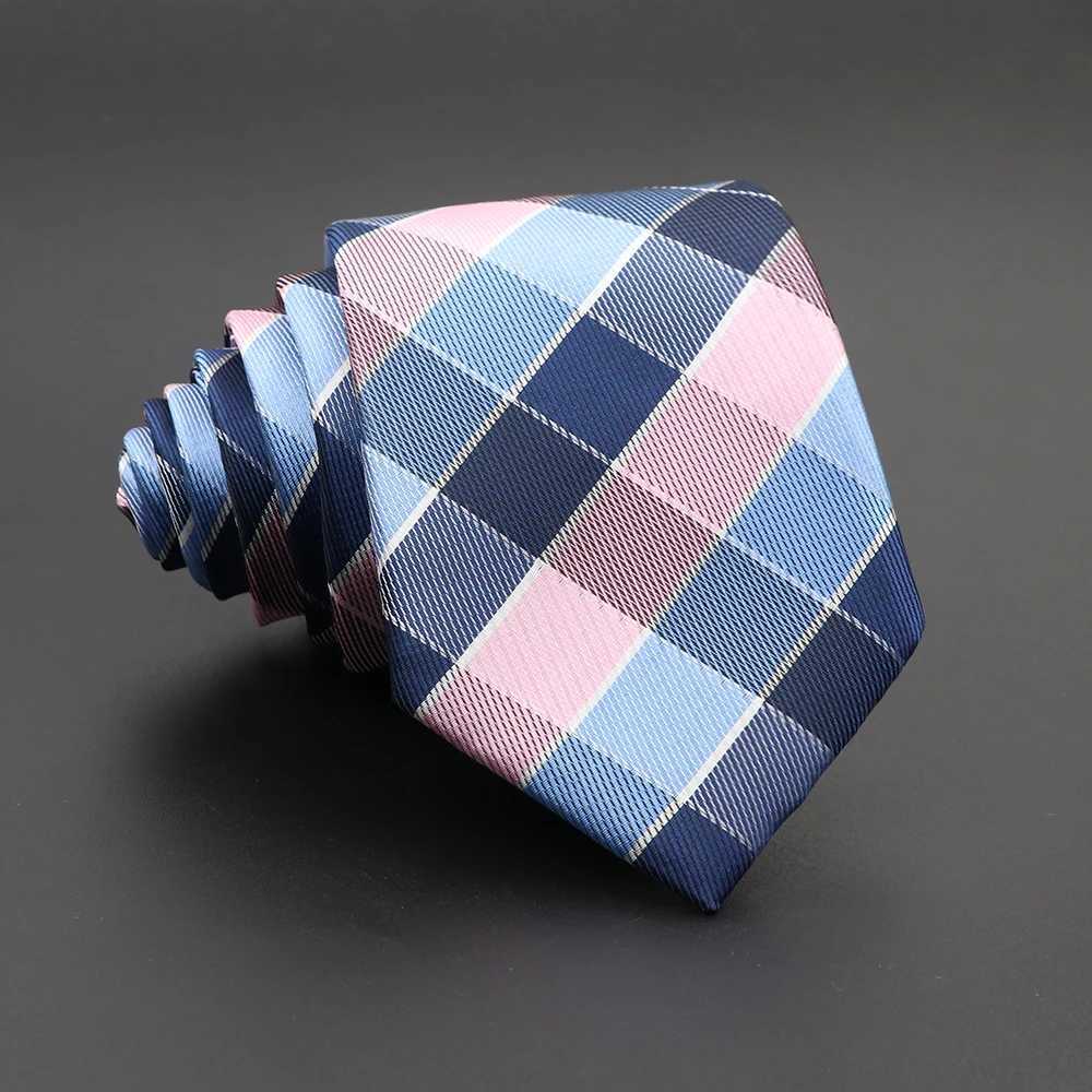 New Jacquard Woven Neck Tie For Men Classic Plaid Ties Polyester Necktie Wedding Busin Party Formal Neck Suit Tie AccoriesX241111