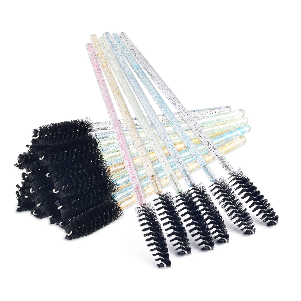 b Eyelash Blackhead Crystal Pcs Disposable Brush Mascara Stick Applicator Graft Curly Comb Beauty Makeup