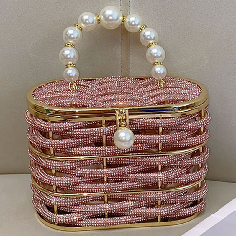 Womens Vintage Beaded Rhinestone Embroidery Clutch Sequin Crossbody Bag Evening Handbag for Bridal Wedding Party Prom designer bag fashion bucket bag