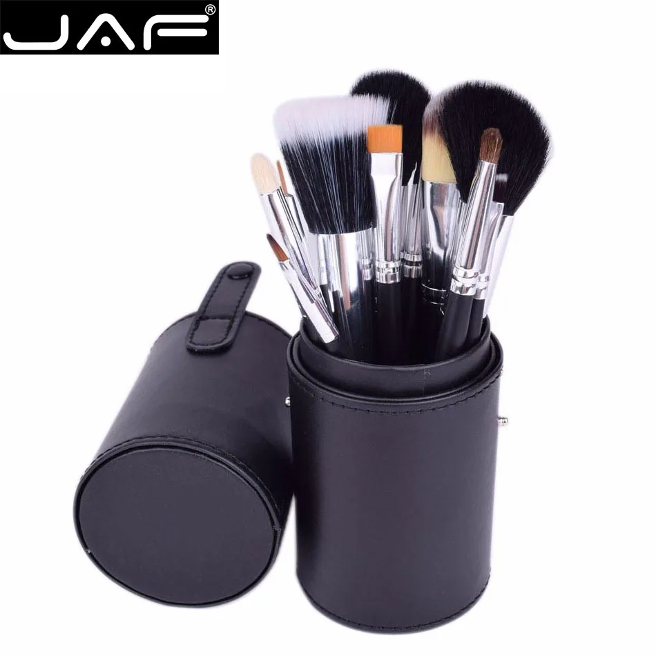 e Brand Makeup Brushes pcs JAF Kit Holder Tube Convenient Portable Leather Cup Natural Hair Synthetic Duo Fiber Studio J MCB
