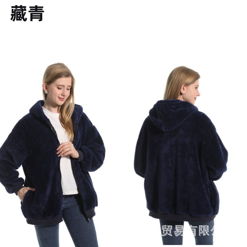 Designer women's outerwear, comfortable cotton fleece with multiple prints, fashionable casual hooded sweatshirt