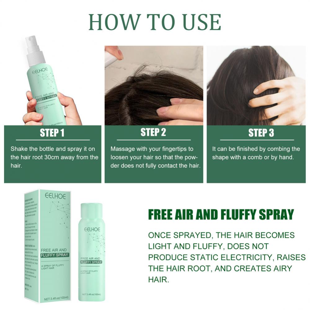 100ml Hair Spray Fast Fluffy Volumizing Super Large Capacity No Washing For Lazy People Magic Hair Styling Gel Dry Shampoo Mist