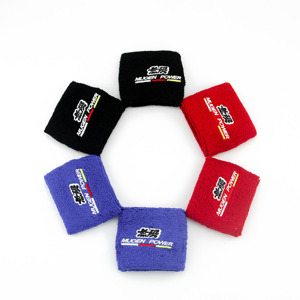 New MUGEN JDM Style Reservoir Brake Clutch Oil Tank Cap Socks Universal for all Cars Black Blue Red