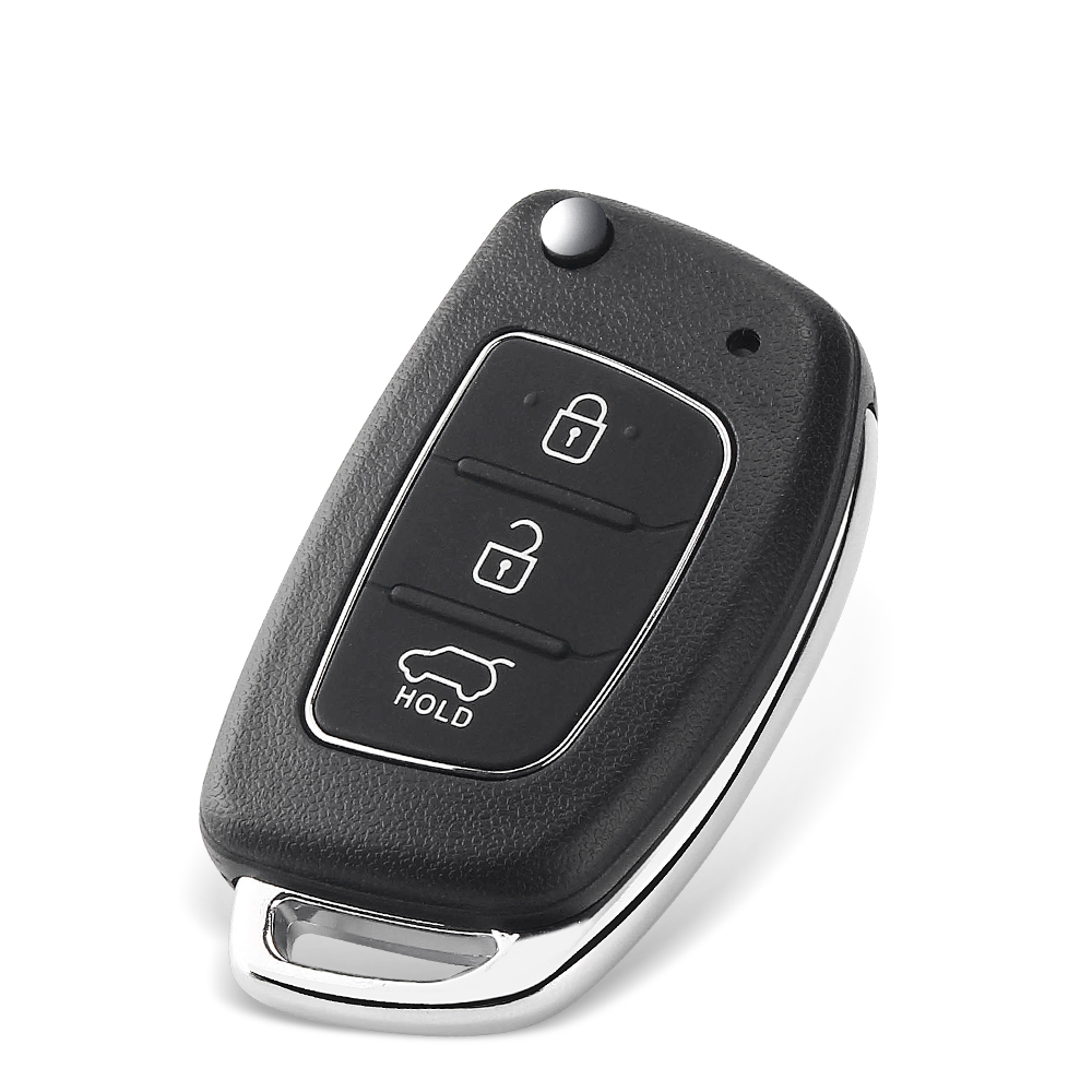 Dandkey 3 new Buttons Flip Remote Blank Shell Car Key Case For Hyundai Solaris i10 i20 i30 i35 i40 IX45 2025 Series ELANTRA Santa Fe HB20