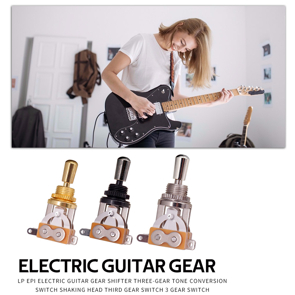 3 Way Electric Guitar Selector Brass Switch Lightweight Portable Guitar Part Pickup Toggle Music Elements for LP EPI