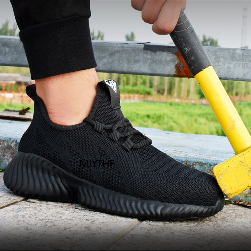 Size Large 49 Work Safety Men Steel Toe Cap work Sneakers Anti-smash Anti-piercing Indestructible Shoes Breathable Light 77ac