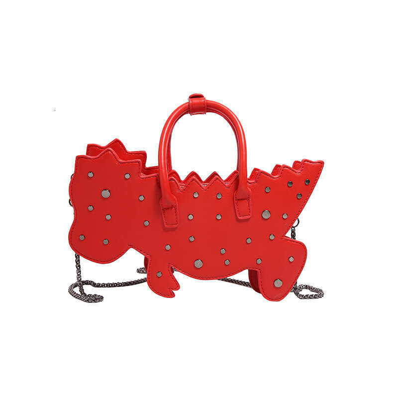 Rivet dinosaur 2024 new fashionable and stylish handbag with the same chain crossbody bag