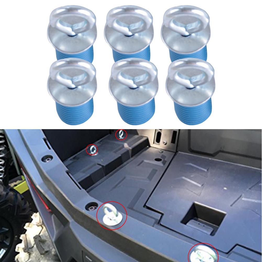 Professional 4PCS/6PCS Fixed Buckle ATV Tie Down Anchors UTV Fixed Anchor Boat Accessories Fit For Polaris RZR 570 900