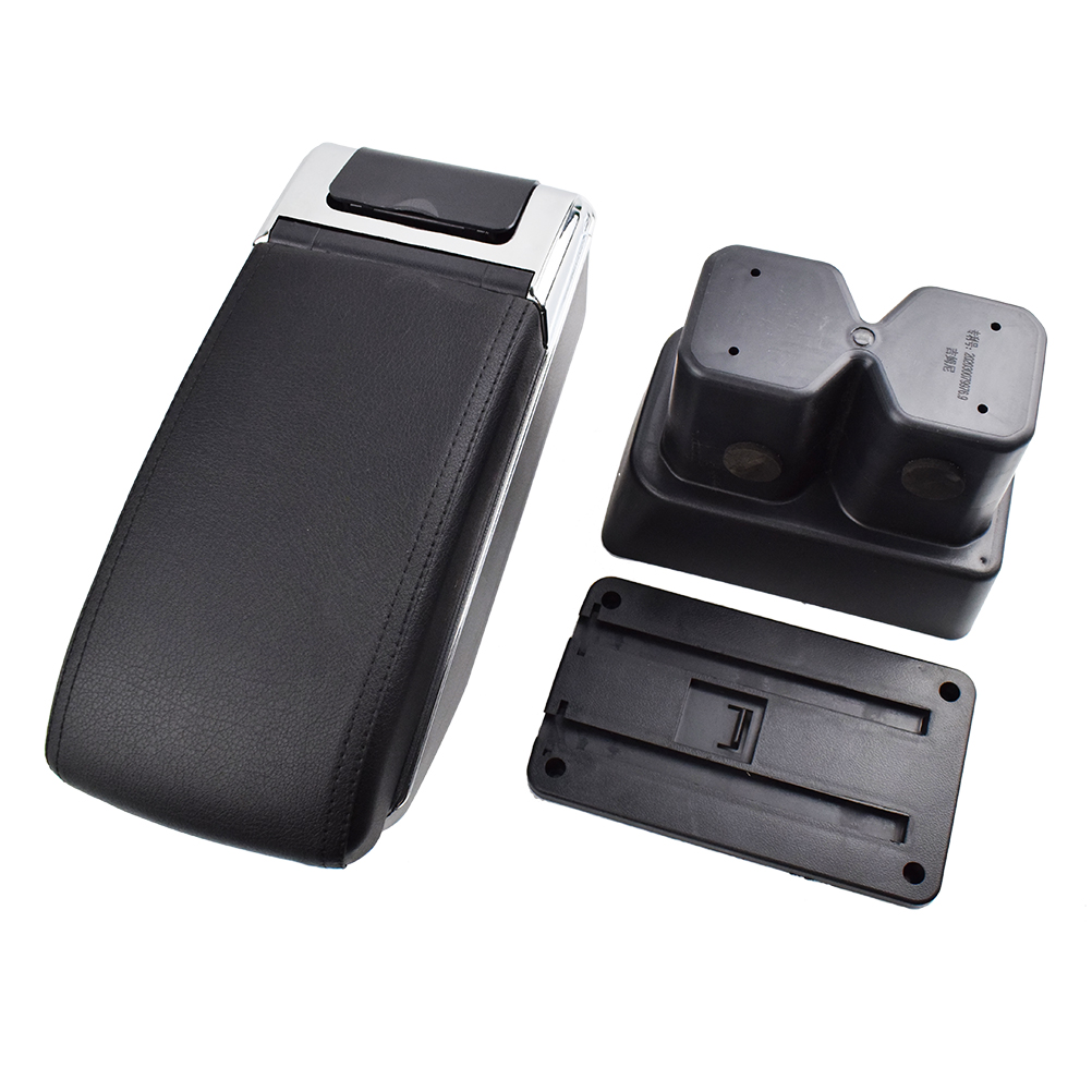 Armrest box For Suzuki Jimny 2019 2020 Duel Comfort Storage Black Leather Container Tray Center Console Cup Holder Car Styling