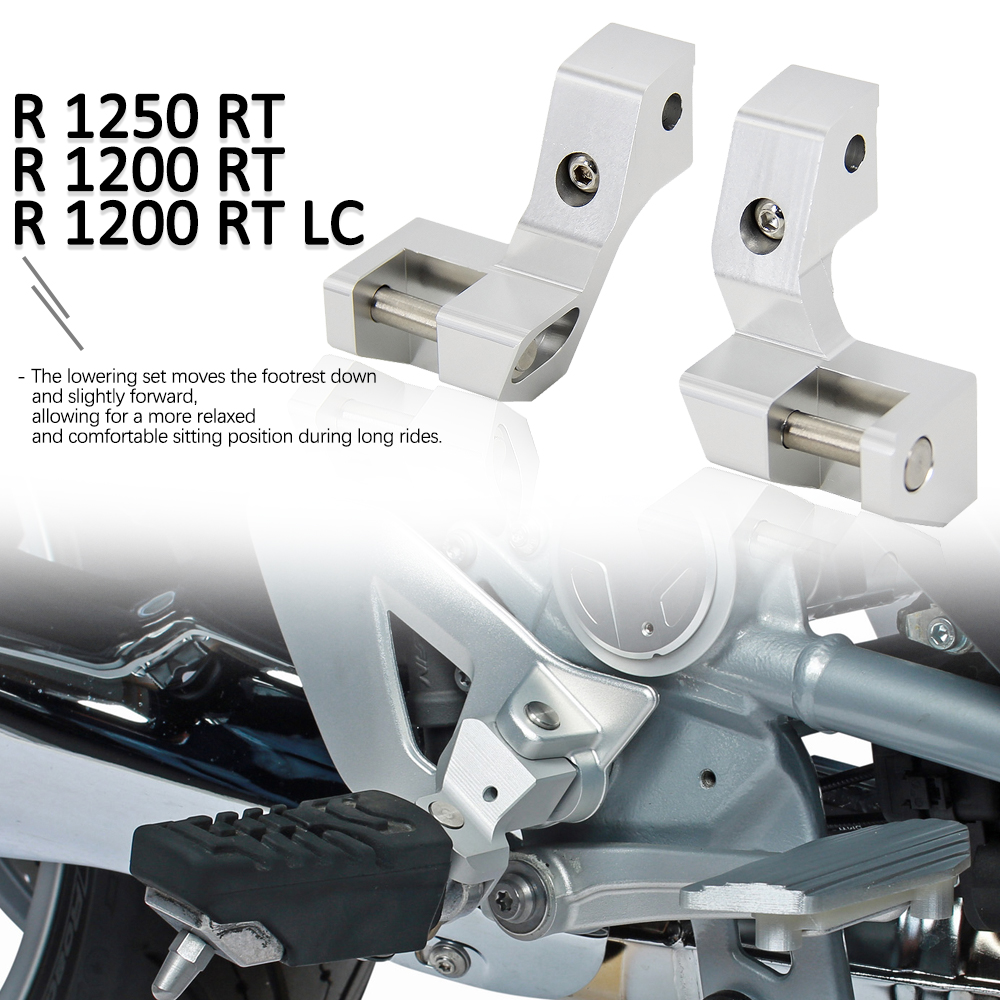 NEW R 1200 1250 RT Motorcycle Foot Peg Lowering Kits Passenger Footrest For new R1200RT 2005-2013 R1200RT LC 2014 - 2025 2021 R1250RT