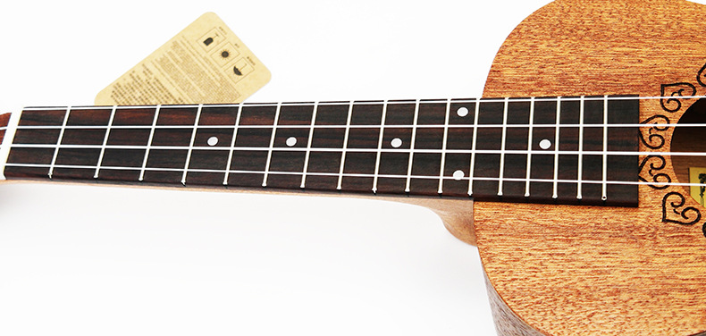 SevenAngel 21 Inch Mahogany Ukulele Soprano Travel Guitar Hawaii 4 Strings Ukelele Electric Acoustic Gitar with Pickup EQ