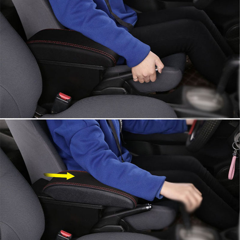 For Dacia Sandero armrest box For Renault Logan 2 central Store content Storage box Dacia stepway armrest box USB interface