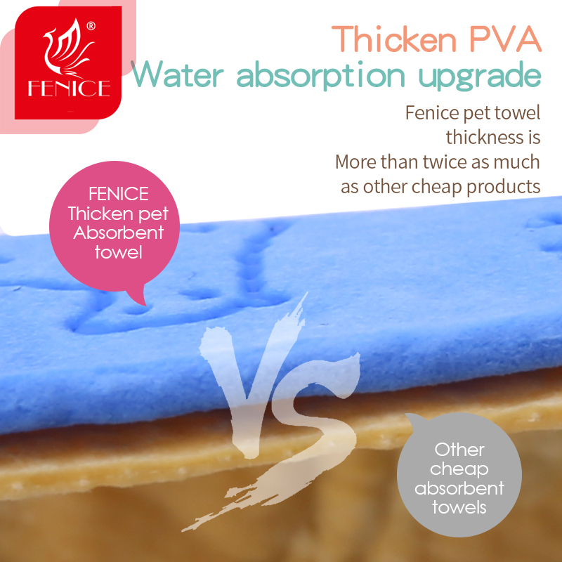 Fenice Pet Bath Towel Soft Lint-free Dogs Cats Bath Towels Absorbent And Quick-drying Large Thick Towel